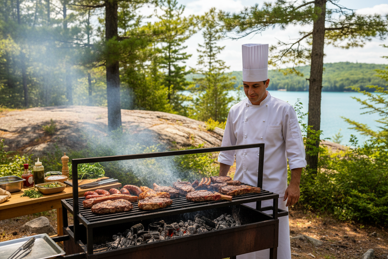 Make it in an outdoor setting with a mobile setup - in Muskoka cottage country